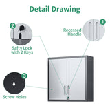 VIYET Metal Tool Cabinet,Garage Storage Cabinet System,Wall Cabinet & Locking Rolling Tool Cabinet with Doors and Adjustable Shelves,Steel Tool Cabinets for Home (10 Pcs-StyleA, Black & Grey) VIYET