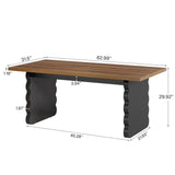 Tribesigns 5FT Wooden Conference Table, Long Office Meeting Room Table, Large Modern Rectangle Seminar Desk for 6 Tribesigns
