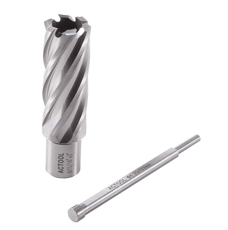 ACTOOL 15/16" Diameter × 2" Depth of Cut HSS ANNULAR Cutter with 3/4'' Weldon Shank ACTOOL