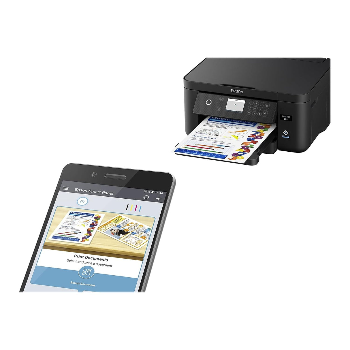 Epson Expression Home XP-5200 Wireless Color All-in-One Printer with Scan, Copy, Automatic 2-Sided Printing, Borderless Photos, 150-Sheet Paper Tray and 2.4" Color Display,Black Epson