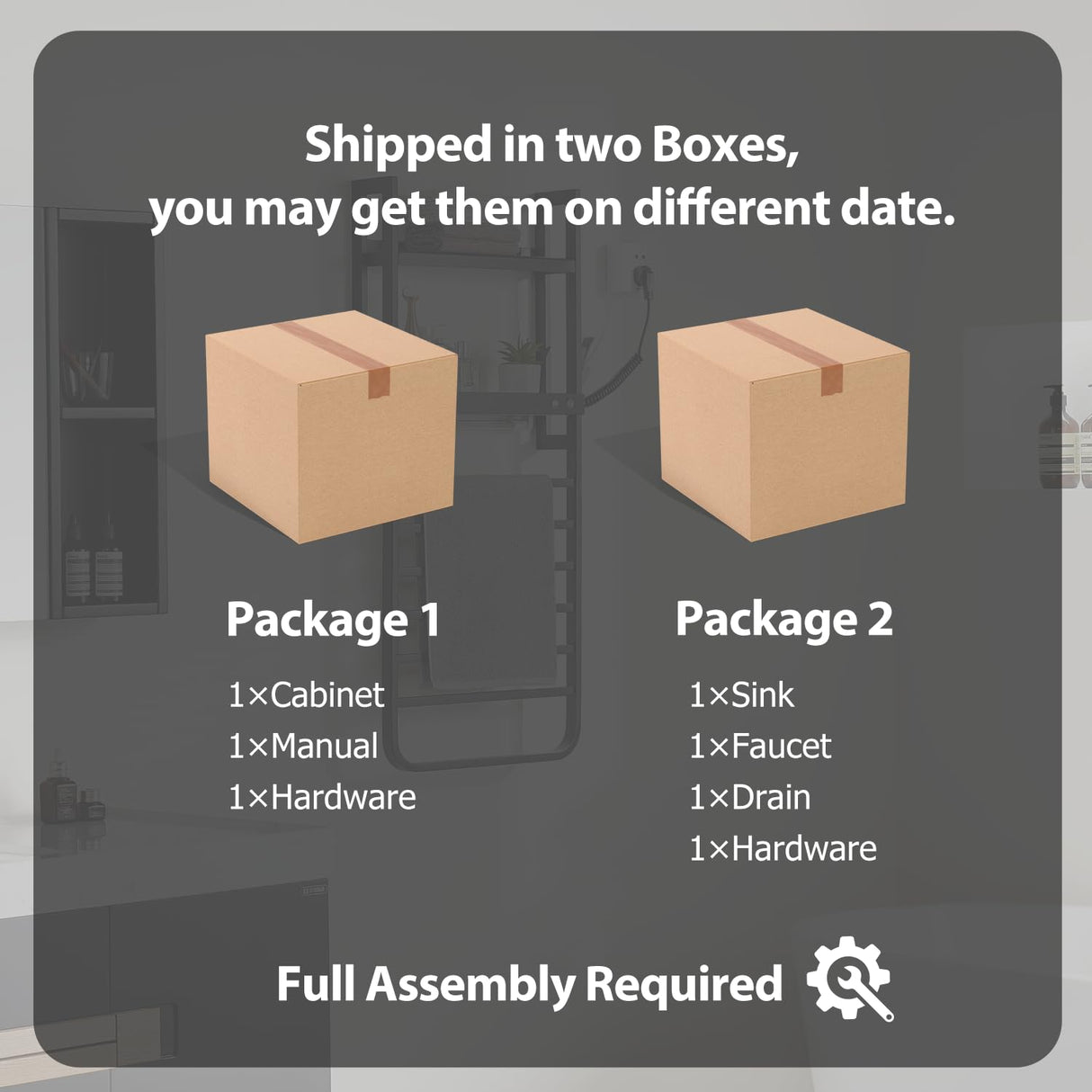 LUCKWIND 24" Bathroom Vanity with Sink Combo, Mid-Century Painted Bathroom Storage Cabinet with Cylindrical Feet, Undermount Sink and Vintage Handles, Mirror is NOT Included, White LUCKWIND