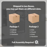 LUCKWIND 24" Bathroom Vanity with Sink Combo, Mid-Century Painted Bathroom Storage Cabinet with Cylindrical Feet, Undermount Sink and Vintage Handles, Mirror is NOT Included, White LUCKWIND