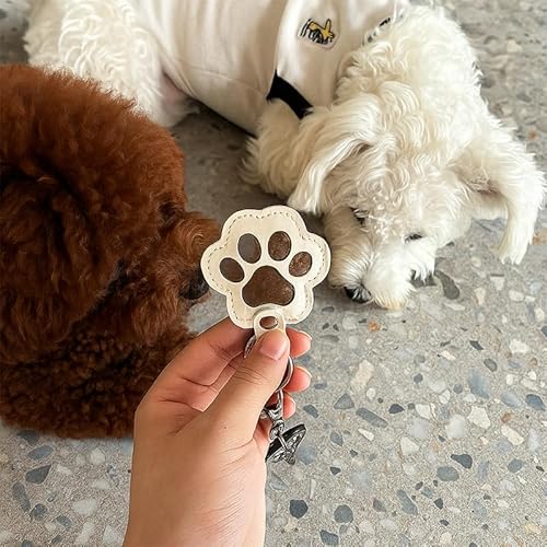 3 Pcs Pet Paw Shaped Leather Keychain, Pet Hair Keychain, Pet Memorial Gift Keyring, Handmade Key Holder For Collecting Cat And Dog Hair