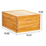 Honey Lake 10 Frame Bee Hive Box, Langstoth Deep Brood Bee Box Dipped in 100% Beeswax Includes Beehive Frames and Waxed Foundations, Beehive Box for Beginner Beekeeper (Unassembled) Honey Lake