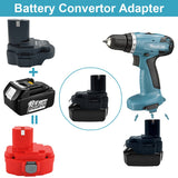 QINIZX Battery Adapter for Makita 18 Volt NiCad & NiMh Cordless Power Tools, Convert Makita BL1830B BL1850 BL1860 BL1840B 18V Lithium-Ion Battery to Makita 18V Ni-Cd/Ni-Mh Battery Converter QINIZX