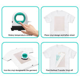 AST&T Mini Heat Press Machine, Portable Heat Transfer Machine for T Shirts, Iron-on Press for HTV Vinyl (White&Green) AST&T