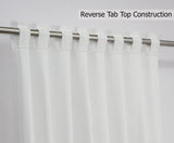 COTTON CRAFT White Curtain Window Panel Drapes - Set of 2 - Thick Cotton Duck Fabric Reverse Tab Top Window Treatment - Bonus Tie Backs - Clean Crisp Elegant Look - Bedroom Living Room - 50 W x 108 L COTTON CRAFT