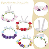 ORIGACH 20 Set DIY Flower Crown Kit Roses Flower Garland Making Kit Floral Crown Craft Supplies Handmade Floral Hair Accessories for Wedding Birthday Party DIY Arts and Crafts ORIGACH