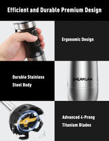 1000W Powerful Immersion Blender handheld, 2024 New Update Hand Blender with 25-Speed, Scratch-Resistant Hand Mixer with Heavy-Duty Copper Brushless Motor and Gift Box SHEANLAH