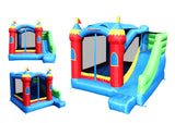 Bounceland Royal Palace Inflatable Bounce House, with Long Slide, Large Bouncing Area, Basketball Hoop and Sun Roof, 13 ft x 12 ft x 9 ft H, UL Strong Certified Blower, Castle Kids Party Theme Bounceland