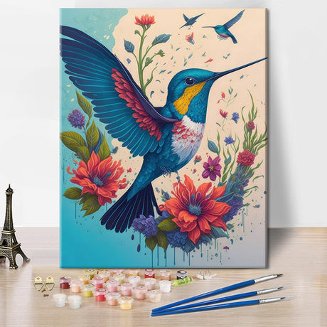 TUMOVO Birds Paint by Numbers for Adults Beginner and Kids, Hummingbird Adults' Paint-by-Number Kits Acrylic Painting by Numbers for Adults Art Crafts, 16x20 Inch TUMOVO