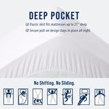 OLANLY King Quilted Fitted Mattress Pad – Soft Pillow Top Mattress Topper, Down Alternative Fill, Cooling Comfort Breathable Mattress Cover, Machine Washable Deep Pocket Mattress Protector, White OLANLY