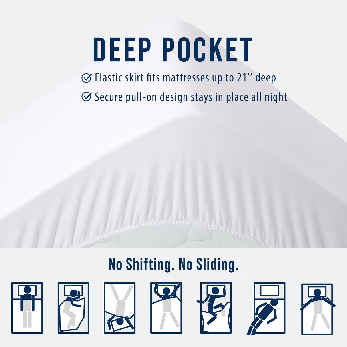 OLANLY Queen Quilted Fitted Mattress Pad – Soft Pillow Top Mattress Topper, Down Alternative Fill, Cooling Comfort Breathable Mattress Cover, Machine Washable Deep Pocket Mattress Protector, White OLANLY