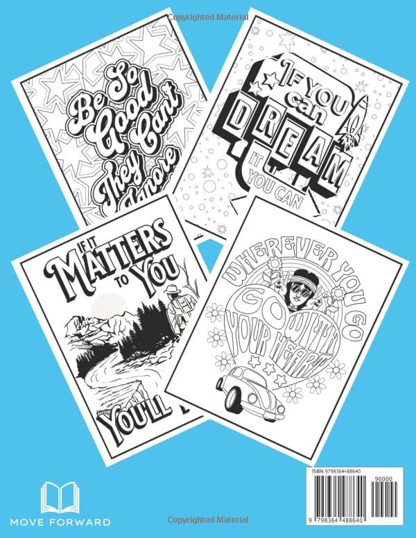 Motivational Coloring Book for Adults: 50 Inspirational Coloring Pages With Positive Quotes Inside Relaxing Patterns WoodArtSupply