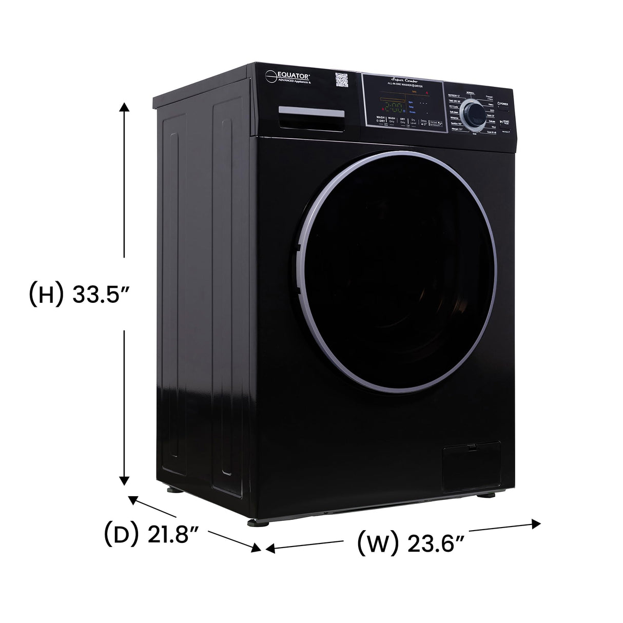 Equator All-in-One Washer Dryer VENTLESS/Vented PET Cycle 1.62cf/15lbs 110V Equator Advanced Appliances