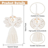 ORIGACH 3 Set DIY Angel Macrame Kit, Boho Wall Hanging Ornament for Beginners, Angel Wings Kit With Instruction Tutorial for Adults ORIGACH