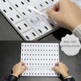 MULSAME Pegboard Combination Kit, Wall Mounted Storage Set with 8 Pegboards & 32 Accessories Hanging, White Peg Boards Organizer for Walls Display, Crafts Organization, Kitchen Organizer, 22" x 44" MULSAME