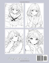 AnimeCharm Coloring Book: Spark Your Creativity with 55 Adorable Anime Girls in Mixing School Outfits & Stylish Casual Wear: Ideal Gift for Manga & ... Book for Adults and Teens (2024: Issue 1) WoodArtSupply