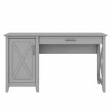 Bush Furniture Key West Computer Desk with Storage | Farmhouse PC Table for Home Office, 54W, Cape Cod Gray Bush Business Furniture