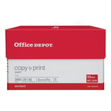 Office Depot® Copy And Print Paper, Ledger Size (11" x 17"), 92 Brightness, 20 Lb, Ream of 500 Sheets, Case of 3 Reams Office Depot