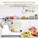 Meat Slicer,Commercial Meat Slicer,340W Frozen Meat Cheese Deli Slicer,10 inch Electric Food Slicer,Easy to Clean,Low Noises, Home Use and for Commercial-Meat Slicer for Home LELOCLE