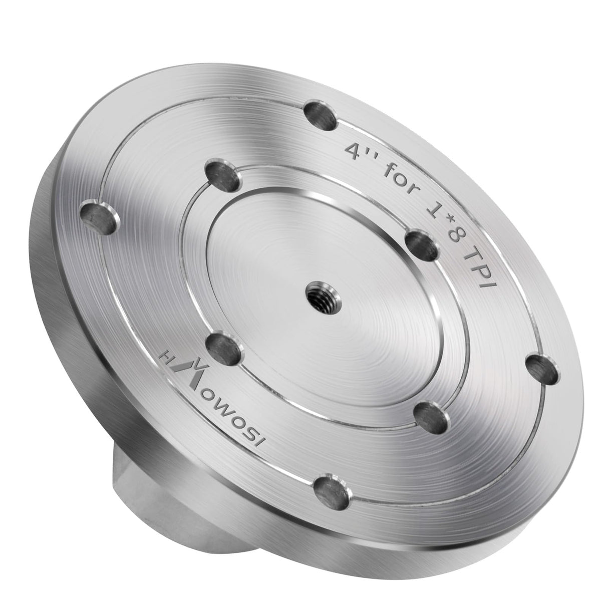 4" Steel Wood Lathe Faceplate,Faceplate for Wood Lathe,Lathe Face Plate Fit for 1" x 8TPI Spindle with Screwchuck HAowosi