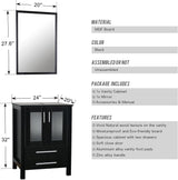 60" Black Bathroom Vanity,Double Vanity,0.5"Tempered Glass Vessel Sink (Light Blue),ORB Faucet,Drain Parts,Bathroom Vanity Top,Glass Sink Bowl,Vanity Pedestal,Mounting Ring Include,Mirror Not Included U-Eway