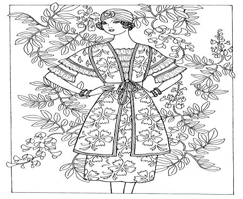Creative Haven Art Deco Fashions Coloring Book (Adult Coloring Books: Fashion) Dover Publications