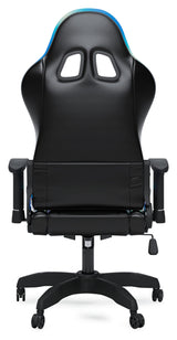 Signature Design by Ashley Lynxtyn Swivel Home Office Gaming Chair with LED Lighting, Black & Gray Signature Design by Ashley