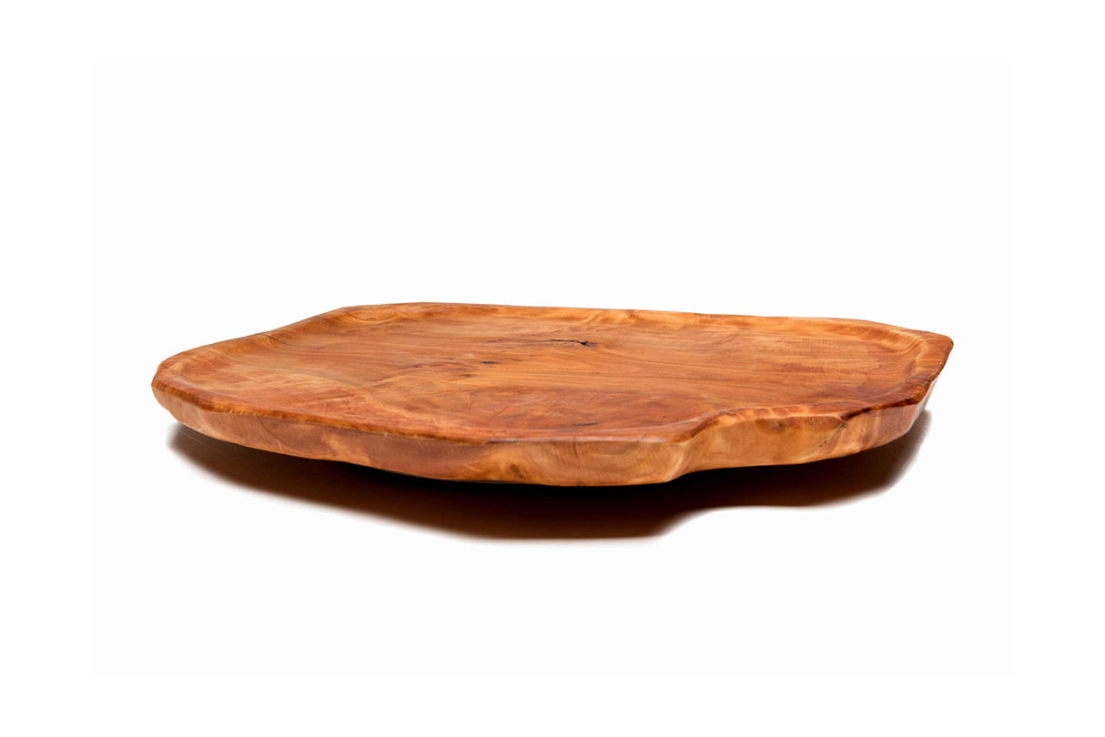 Driini Premium Handmade Root Wood Lazy Susan Turntable Organizer - Rustic Wooden Serving Platter Cheese Board (12") Driini