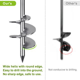 Insaga Multi-Purpose Ground Anchors Screw in, Wider Spiral Earth Anchors, Fully Welded Mobile Home Anchors for Trampolines, Swing Sets, Carports and More, 18'' Set of 4 Insaga