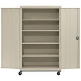 Sandusky Lee TA4R462472-07 Mobile Steel Cabinet, 46" W x 24" D x 78" H, Putty Sandusky