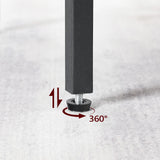 MAHANCRIS Bakers Rack with Charging Station, Microwave Stand with 6 S-Shaped Hooks, 4-Tier Storage Rack, Multifunctional Coffee Bar, for Kitchen, Dining Room, Charcoal Gray and Black BRHT35E01N1 MAHANCRIS