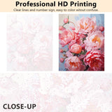 TUMOVO Paint by Numbers Kit for Adults - Bouquet of Pink Peonies Adult Paint by Number Kits, Floral Art Painting, DIY Canvas Kit for Beginners Relaxation, Arts and Crafts for Adults, 16x20 Inch TUMOVO