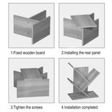 Godferyxin Book Tree Bookshelf, 3-Tier Wood Small Tree Bookcase for Displaying Books, CDs, Magazines and More at Office, Home or School Godferyxin