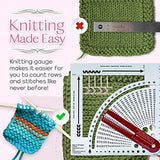 Knitting Gauge Converter Tool Knitting Counter Calculator Density Ruler for Knitting Works Crafts DOSEA