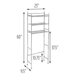 Honey-Can-Do BTH-05079 3-Tier Metal Bathroom Shelf Space Saver, 9.45 x 22.83 x 59.84, Chrome Honey-Can-Do