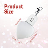 10Pcs Sublimation Keychain Blanks Bulk with LED Keychain Acrylic Lighted Transfer DIY Crafts with Keyrings for Photos (Heart) YWNYT