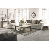 Signature Design by Ashley Soletren Contemporary Chenille Queen Sofa Sleeper with 4 Accent Pillows, Off-White Signature Design by Ashley
