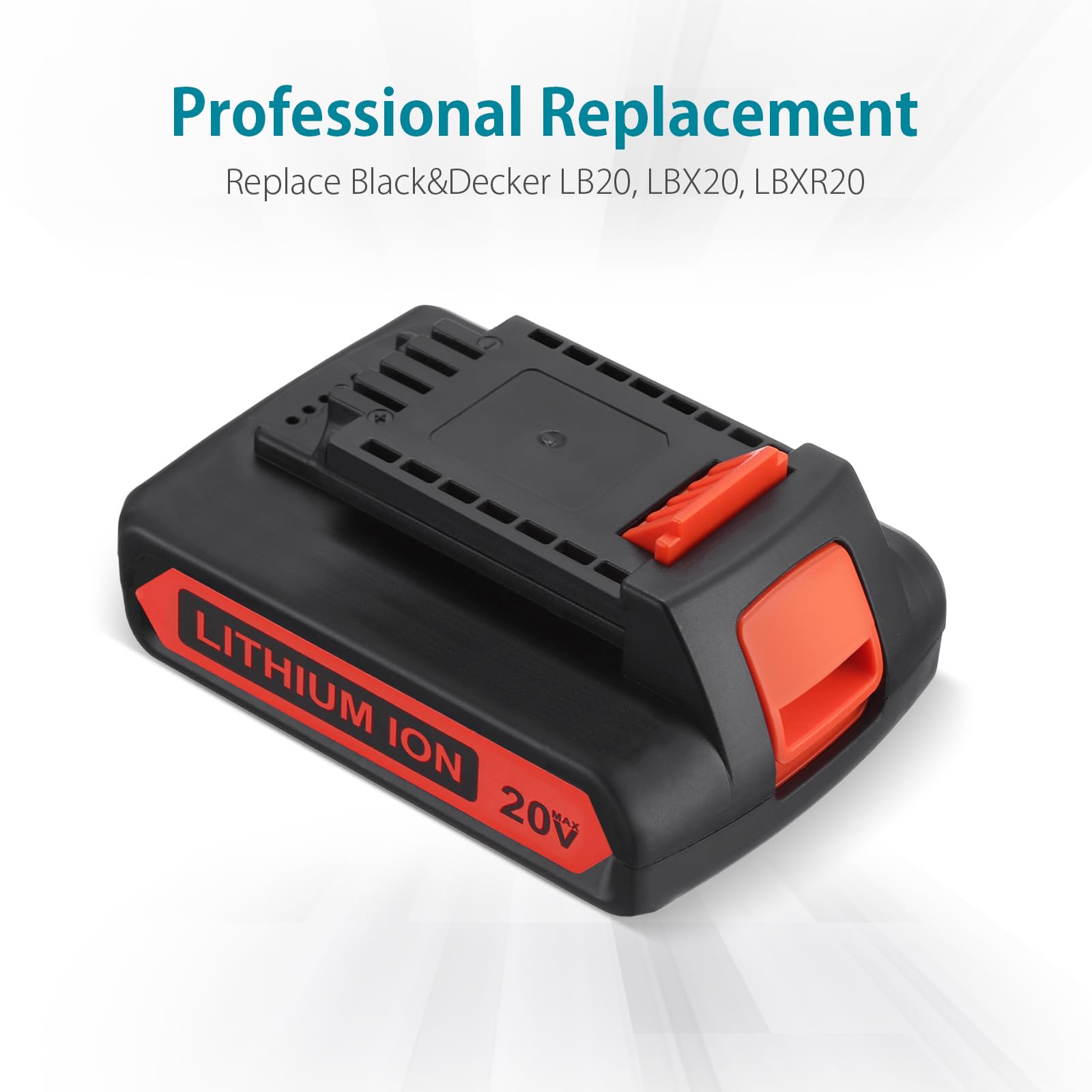 ORHFS LBXR20 20V 3.0Ah Replacement for Black and Decker 20V Lithium Battery Max LB20 LBX20 LBXR20-OPE LBXR2020-OPE LB2X4020-OPE LBXR20B-2 LST220 LST300 Cordless Power Tool 1 Pack - WoodArtSupply