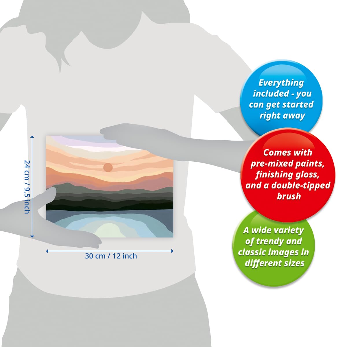 Ravensburger Minimalistic Landscape Paint by Numbers Kit for Adults - 23515 - Painting Arts and Crafts for Ages 12 and Up Ravensburger