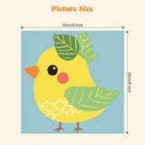 MXJSUA 4 Pack Cute Animals Paint by Numbers Kit with Framed Canvas for Ages 6-12 Kids, Elephant Paint by Numbers Kits for Children Beginners, Acrylic Oil Painting for Home Wall Decor Gift (8x8 inch) MXJSUA