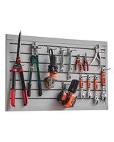 VEVOR Slat Wall Paneling, 2 x 4 ft, PVC Garage Slatwall with Modular Design, Grey Slat Wall Easy-to-Install Adjustable Slatwall Panel with Coupling Structure & DIY Cutting, Fits for Storage & Display VEVOR