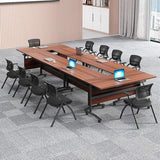 JNMDLAKO Folding Conference Room Table with Wheels - Modular Mobile Conference Table,Flip Top Training Room Tables,Space Saving and Stackable,for Seminar Classroom Office (6, 1619YHT, 61IN) JNMDLAKO