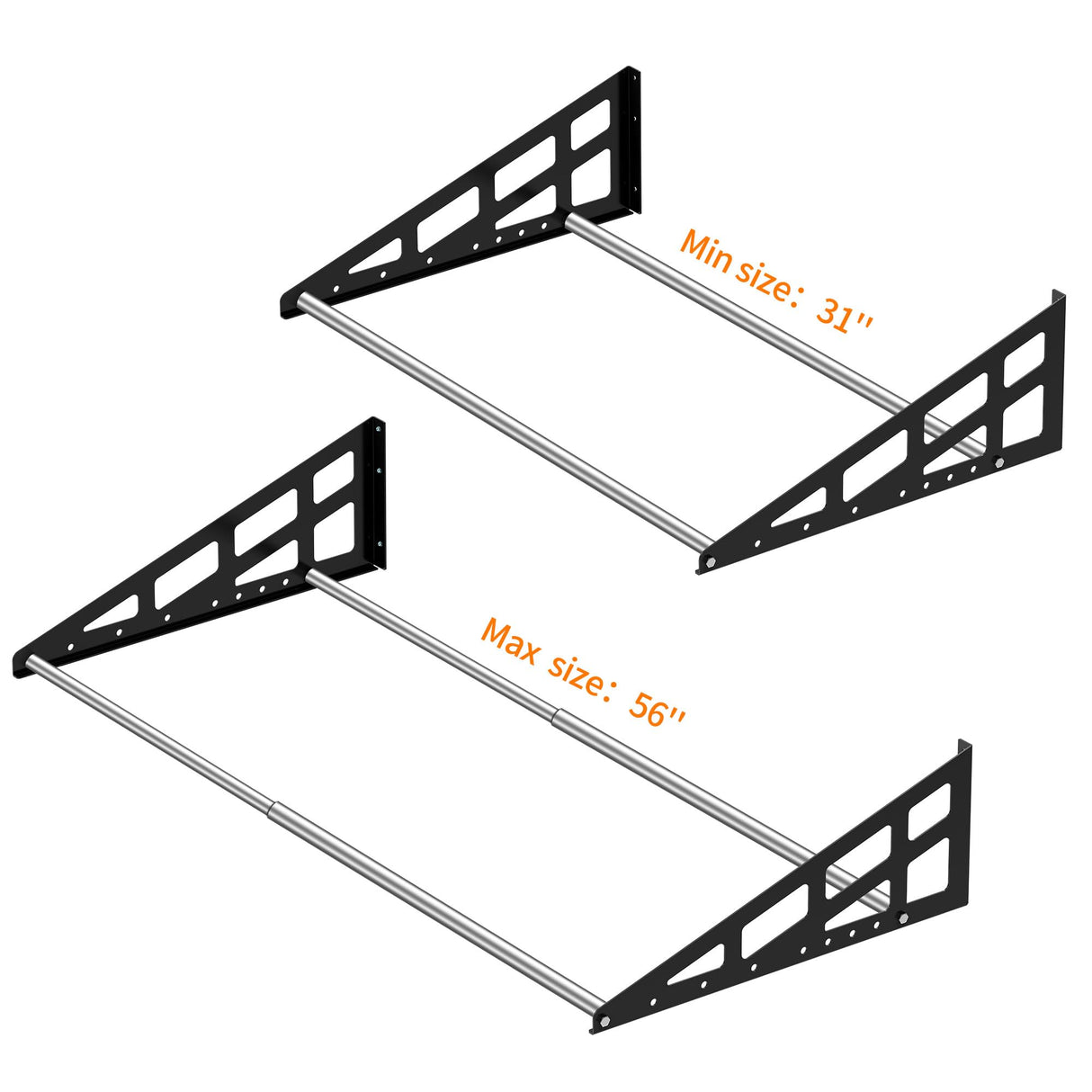 Foozet Tire Rack Wall Mount,Heavy Duty Adjustable 31"-56" Tire Storage Rack, Wheel Racks for Garage with Telescopic Rods, Hanging Garage. Foozet