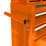 Entcook 8 Drawers Rolling Tool Chest with Drawers, High Capacity Portable Rolling Tool Boxes with Wheels, Lockable Drawers Tool Box Organization and Storage for Garage and Repair Shop Orange Entcook