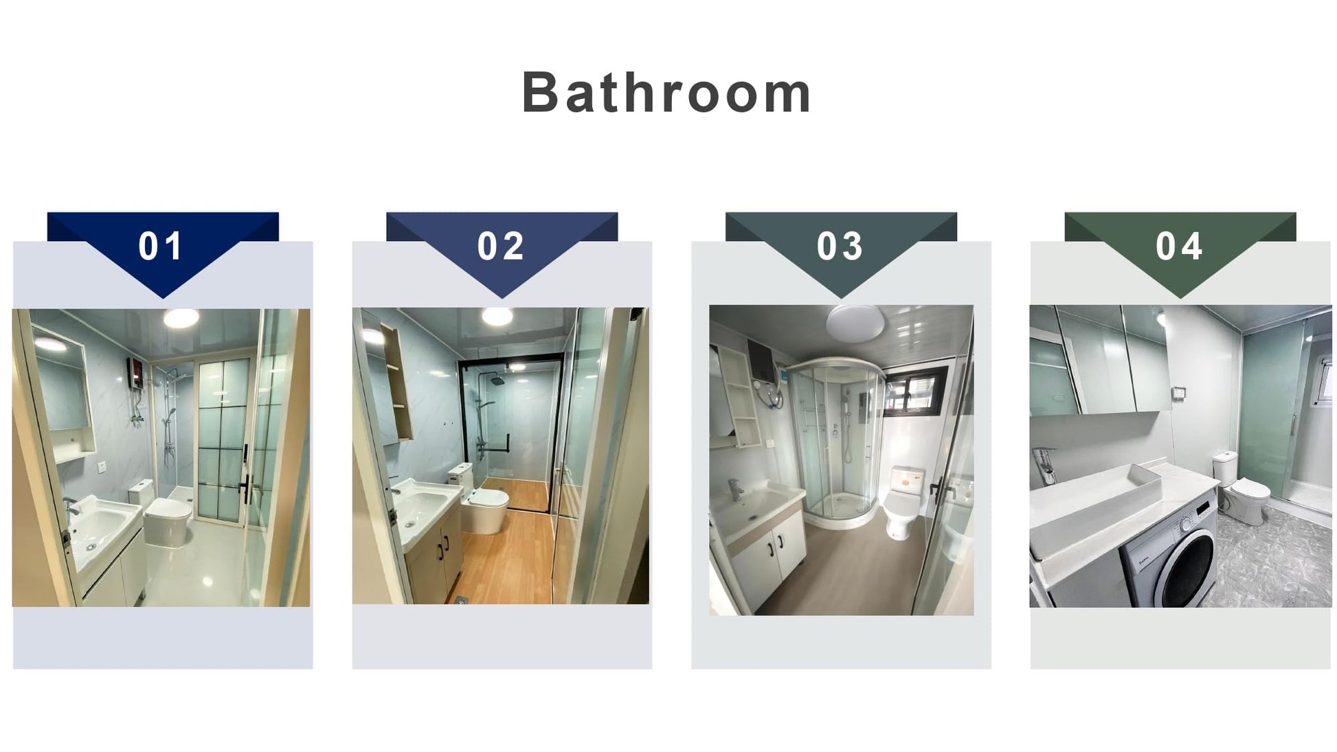 Generic 40x20ft Portable Prefabricated Tiny Home: Expandable Plastic Prefab House for Hotel, Booth, Office, and More - Complete with Restroom - WoodArtSupply