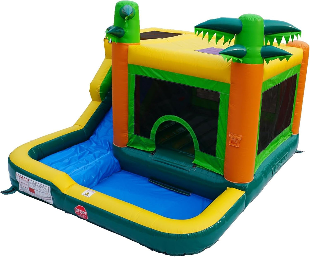 HapCap Commercial Bounce House Water Slide Combo with Blower for Kids or Adults,PVC Semi Commercial,Large Jumping House,Wet Dry Bounce House,Outdoor Birthday Party,15' x 13'x 9.4' (Without Blower) Hapcap