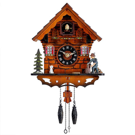 Kintrot Cuckoo Clock Traditional Black Forest Clock Antique Wooden Pendulum Quartz Wall Clock Kintrot
