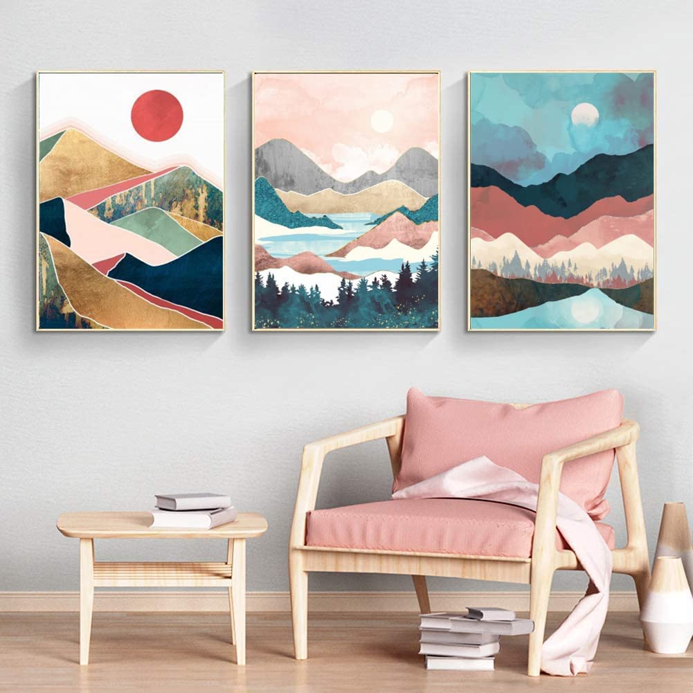 LFMU 6 Pack Diamond Painting Kits for Adults,Full Round Drill Diamond Painting Abstract Landscapes DIY 5D Diamond Art Craft for Home Wall Decor Gift (12x16inch) DP LFMU
